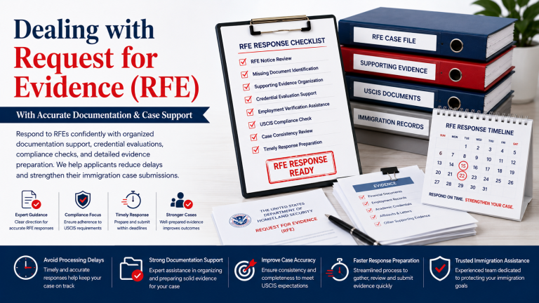 Dealing with Request for Evidence (RFE)