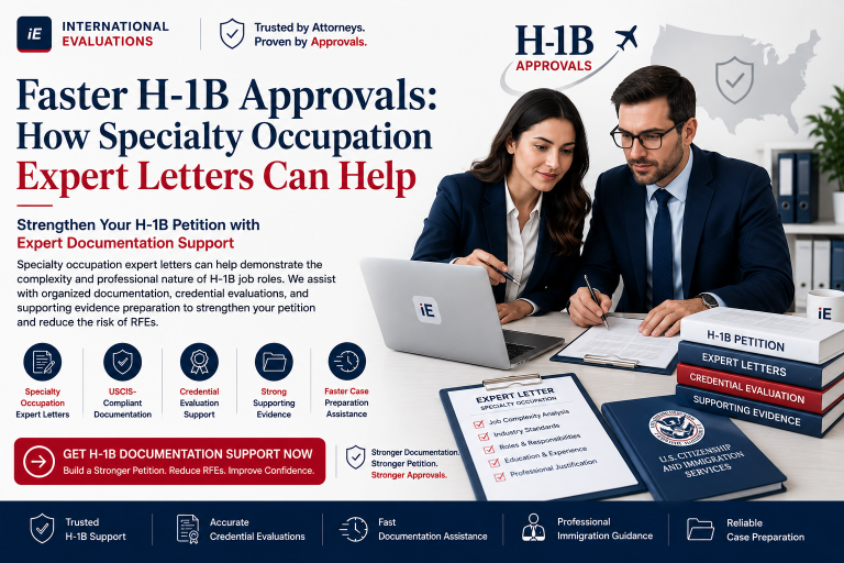 Faster H-1B Approvals: How Specialty Occupation Expert Letters Can Help